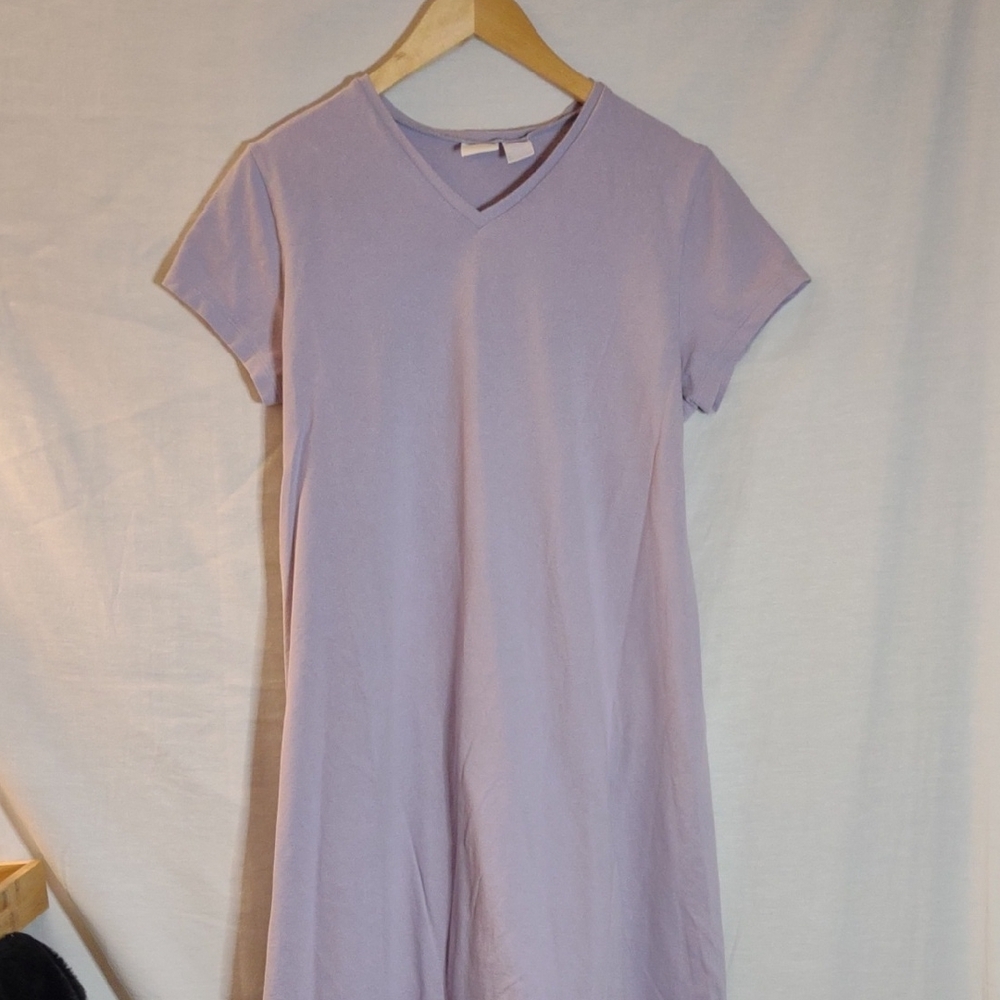 In Due Time Maternity Lavender A-Line V-Neck Midi Dress  - Size XL